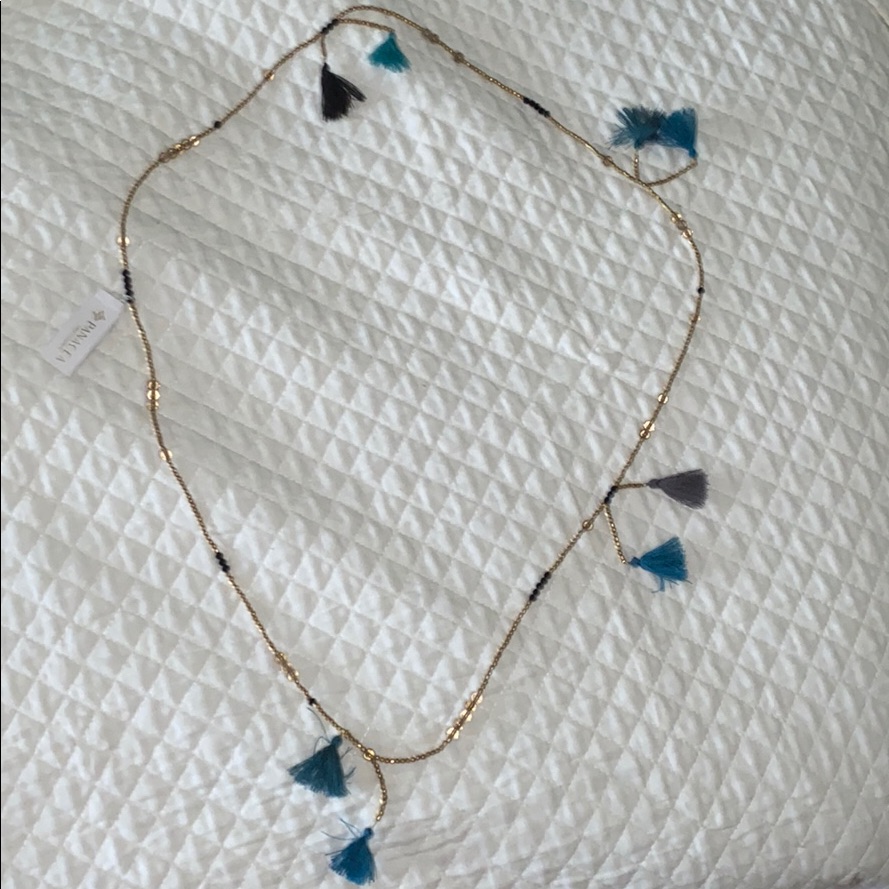 Long Gold And Tassel Necklace 10$